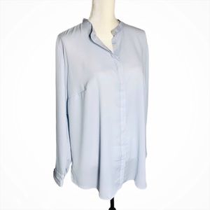 LOFT Plus Mandarin Collar Button Down Blouse Sz.16